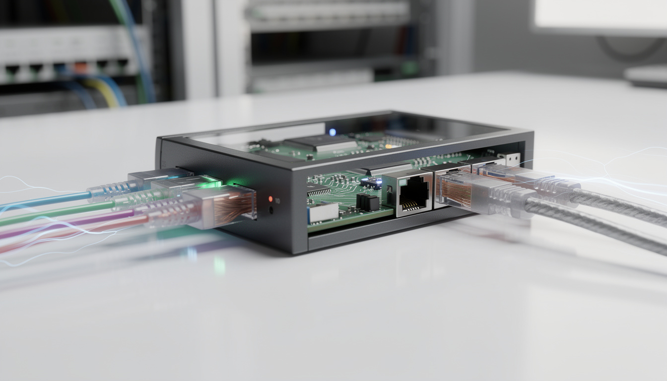 découvrez le fonctionnement d'un convertisseur fibre optique rj45 et explorez ses utilisations essentielles pour connecter des réseaux en fibre optique et ethernet.
