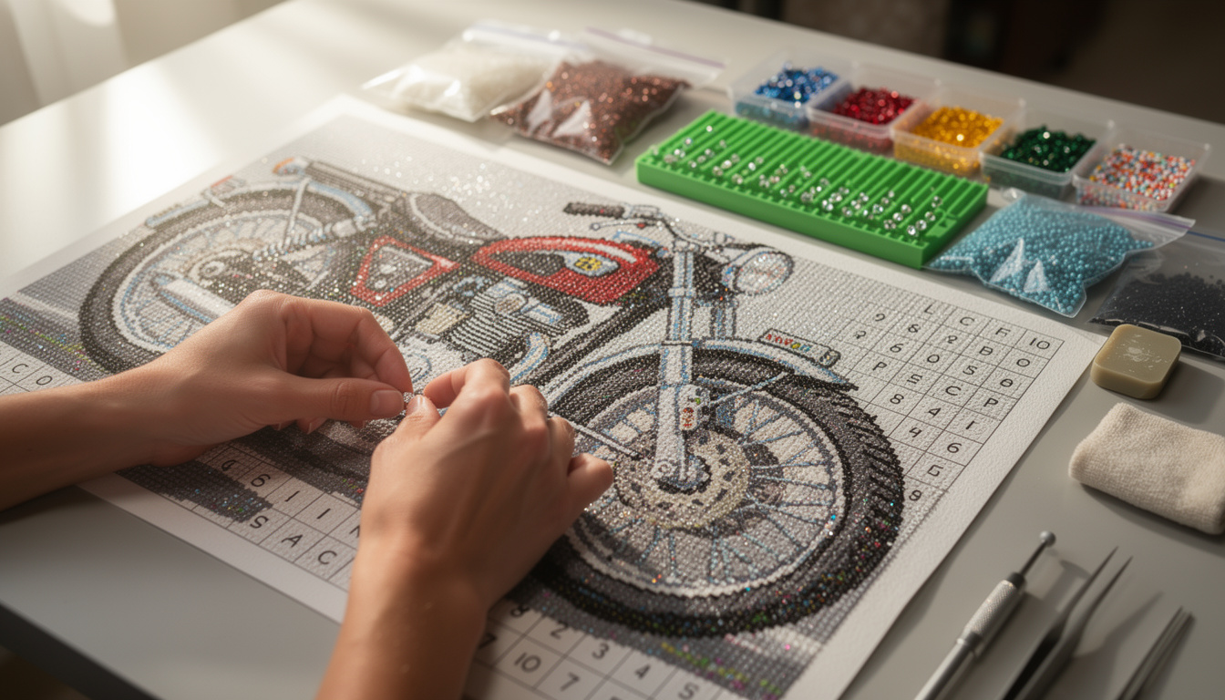 découvrez comment créer un tableau unique avec le diamond painting moto. guide complet pour débutants et passionnés, astuces et conseils pour réussir votre œuvre.