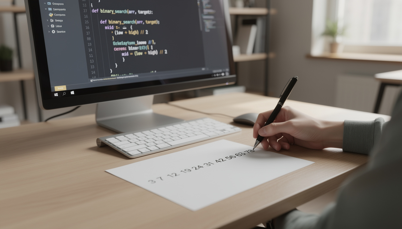 découvrez comment implémenter une recherche dichotomique efficace en python pour optimiser vos recherches dans des listes triées avec un guide pas à pas.