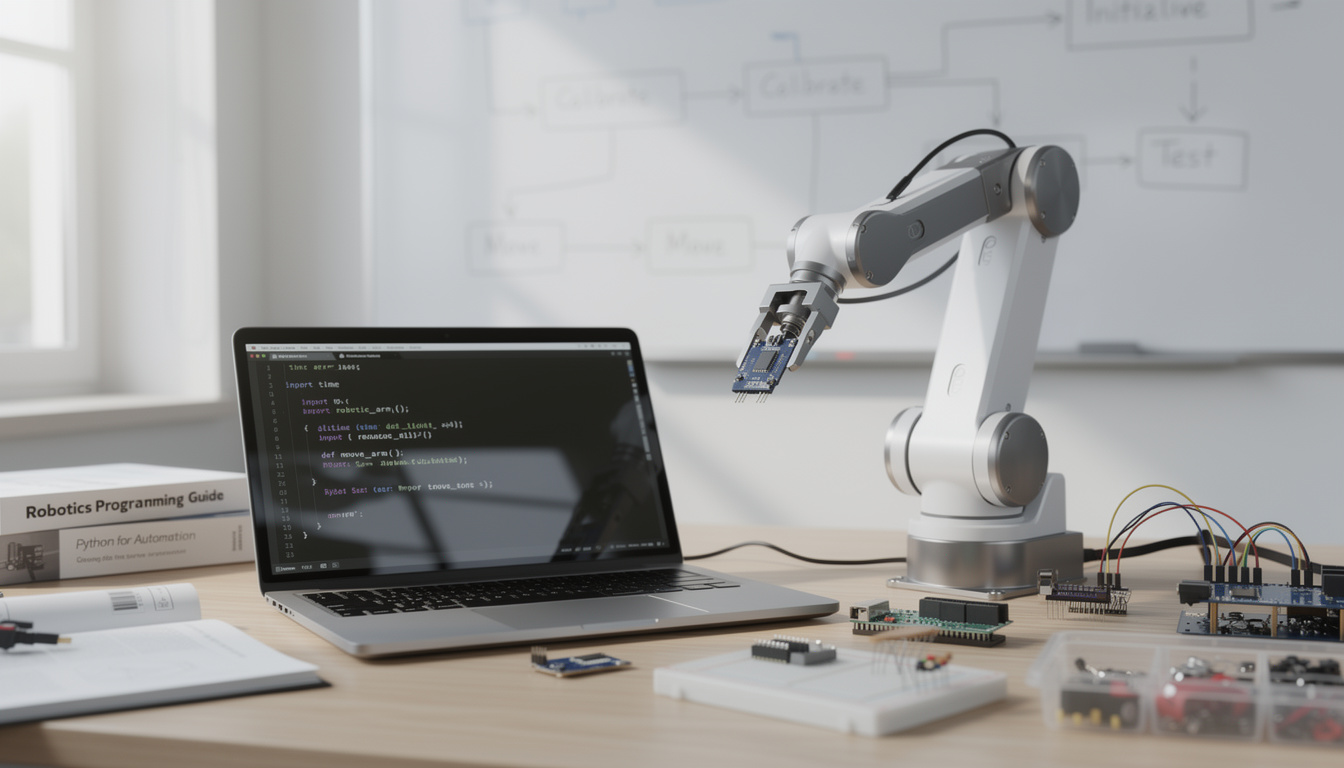 Programmation dâun robot avec python : guide Ă©tape par Ă©tape apprenez Ă programmer un robot avec python grĂące Ă notre guide Ă©tape par Ă©tape, conçu pour dĂ©butants et passionnĂ©s. maĂźtrisez les bases et dĂ©veloppez vos compĂ©tences en robotique.